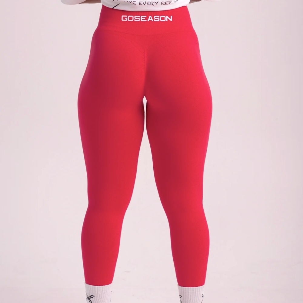GOSEASON Paramount Seamless Leggings in Lava Pink!